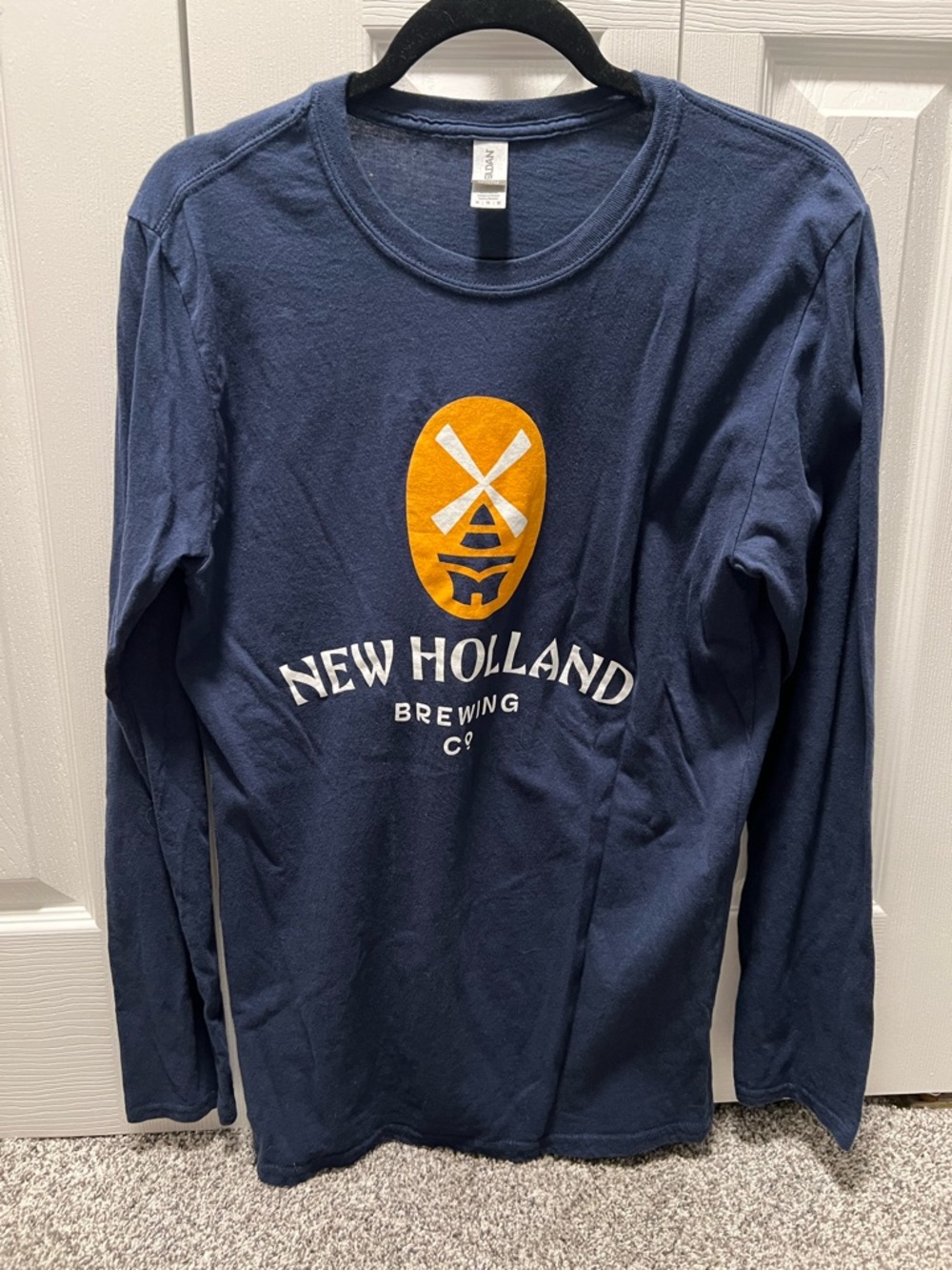 New Holland Brewing Navy Crewneck Long Sleeve Tee